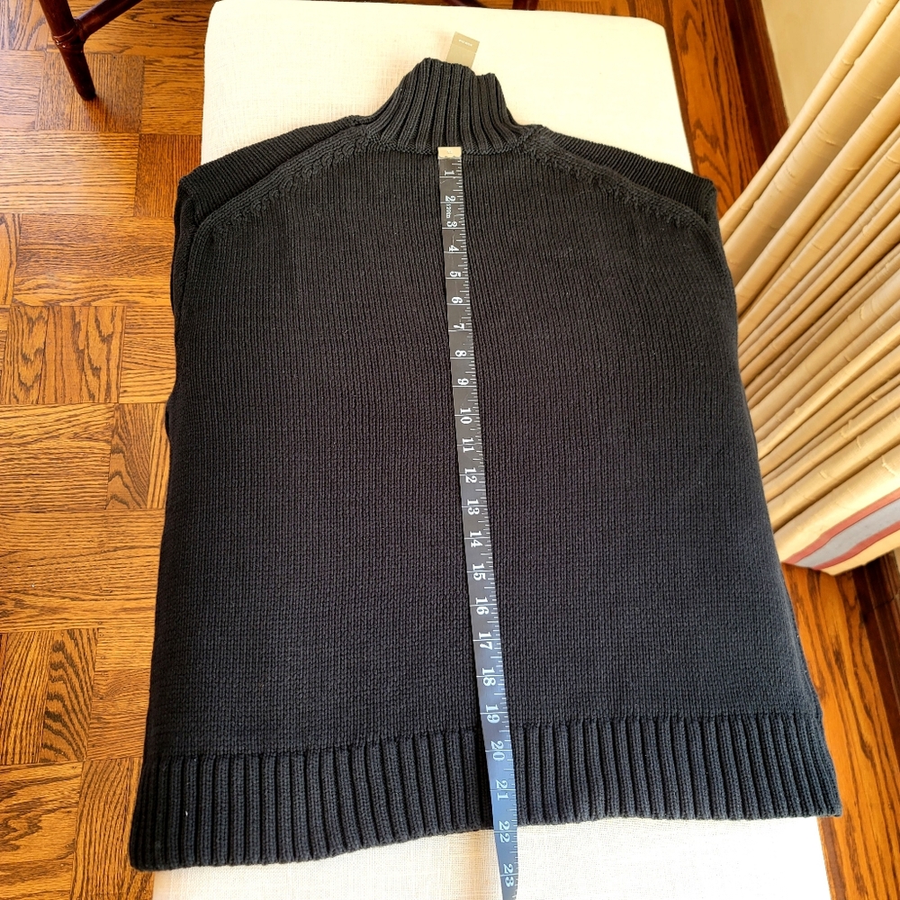 New! J.Crew in Medium Black Mockneck Sweater in Cotton Blend NWT - Picture 3 of 8
